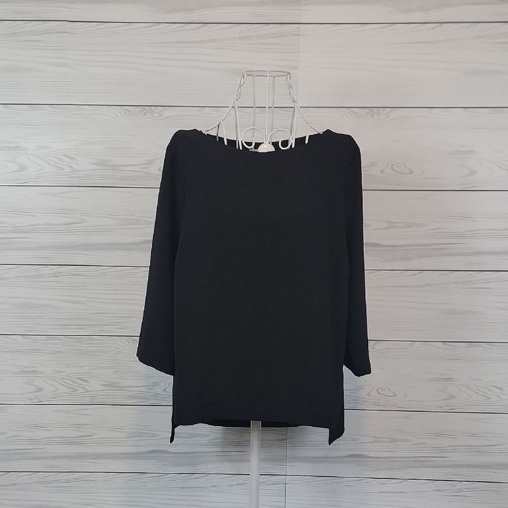 Ottod'Ame Top Black 3/4 Sleeve Womens Size 12 Vintage